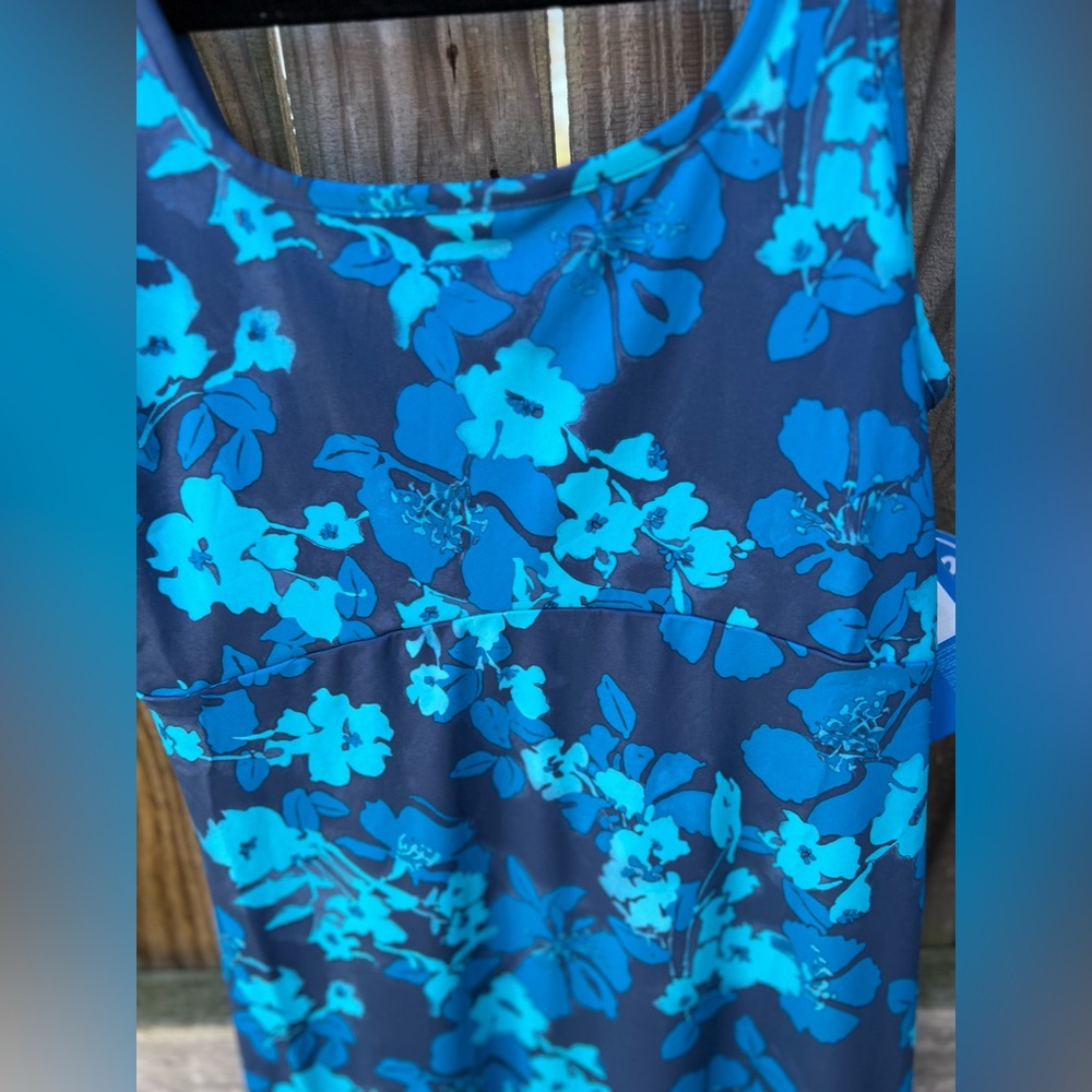 Columbia Blue Floral Tank Mini Dress - Picture 8 of 14